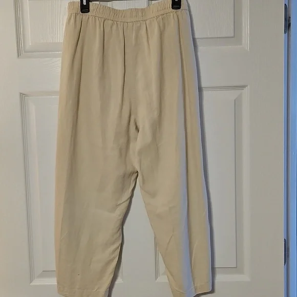 Lucky Brand Linen Elastic Waist Cream Pants - Picture 12 of 12